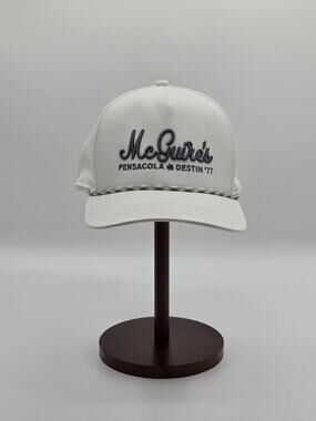 McGuire's Pensacola Destin '77 Legacy92 Rope Snapback Hat White Florida Cap
